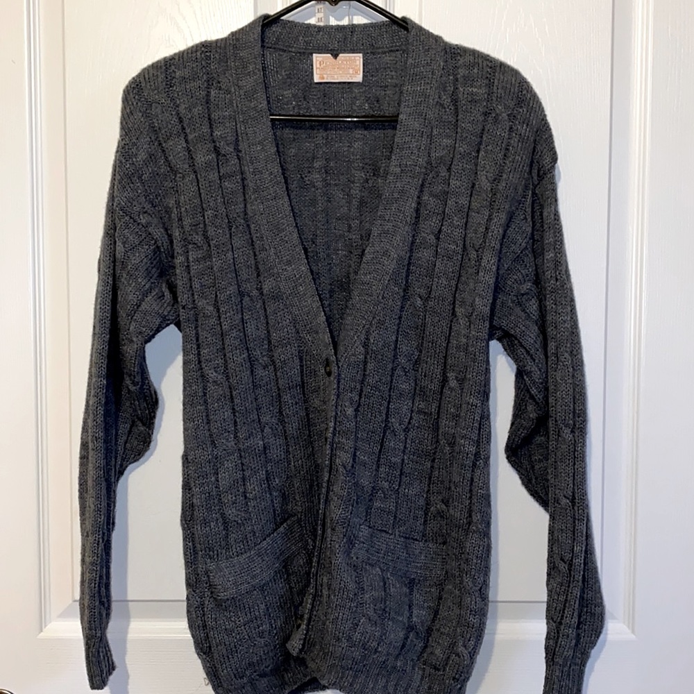 Vintage Gray Pendleton Wool Cardigan